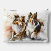 Running Collie Dogs Etui (Voorkant)