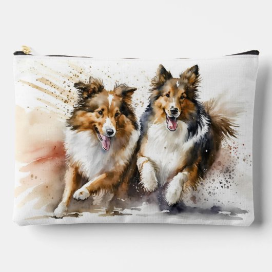 Running Collie Dogs Etui (Voorkant)