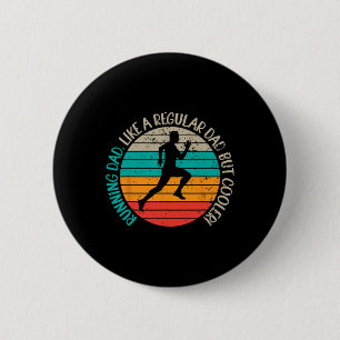 Running Dad's Biathlon Runner Marathon voor vaders Ronde Button 5,7 Cm