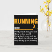 Running Definition Humor Marathon Funny Athlete Ru Kaart (Gele Bloem)