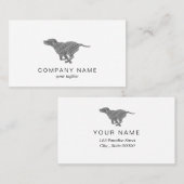 Running Dog met Black Scribble Visitekaartje (Voorkant / Achterkant)