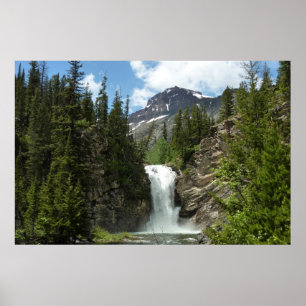 Running Eagle Falls in Glacier National Park Poster