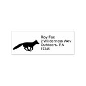 Running Fox Silhouette Wildlife Retouradres Rubberstempel (Gestempeld)