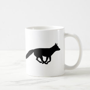 Running Fox Silhouetten wild dier Koffiemok