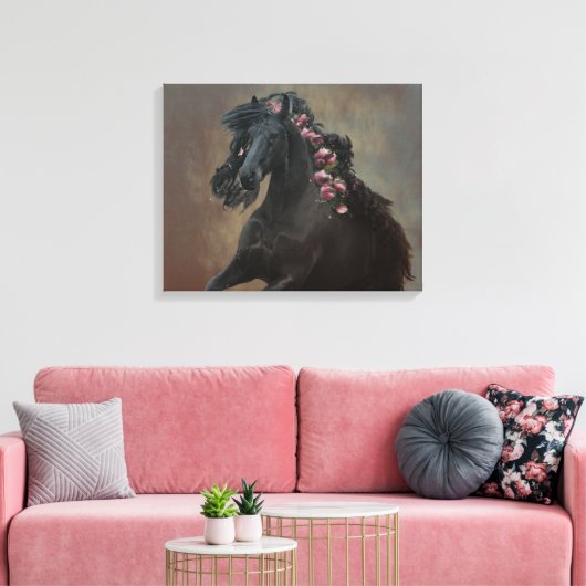 Running Friesian - Toile enveloppée (Insitu(Salon))