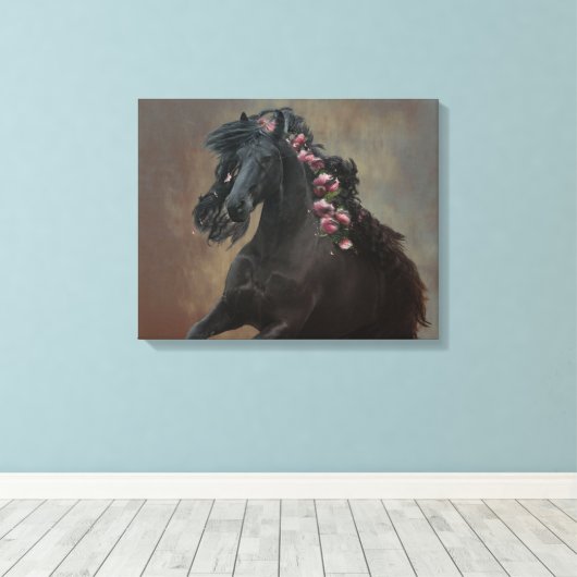 Running Friesian - Toile enveloppée (Insitu (Plancher de Bois))