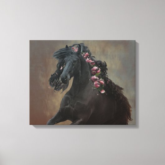 Running Friesian - Toile enveloppée (Recto)