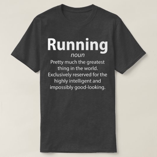Running Funny Definition Runner Gift T-shirt (Design voorkant)