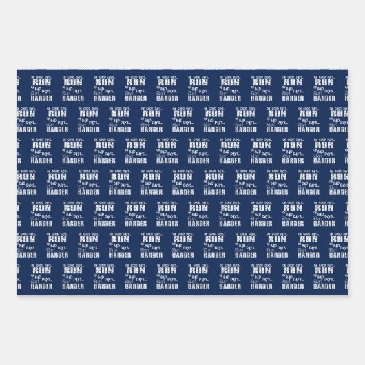 Running Good Days Run - Bad Days Run Harder Inpakpapier Vel (Voorkant 2)