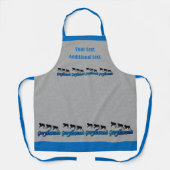 Running Greyhound Silhouetten gepersonaliseerd Schort (Voorkant)