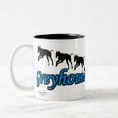 Running Greyhounds-Hondenliefhebber Tweekleurige Koffiemok (Links)