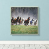 Running Horses Canvas kunst aan de muur (Insitu (Houten vloer))