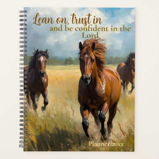 Running Horses Rustic  Planner (Voorkant)