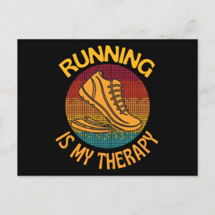 Running Is My Therapy Briefkaart