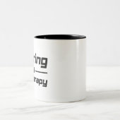 Running Is My Therapy Tweekleurige Koffiemok (Center)