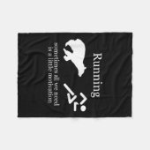Running. Motivation Fleece Deken (Voorkant (Horizontaal))
