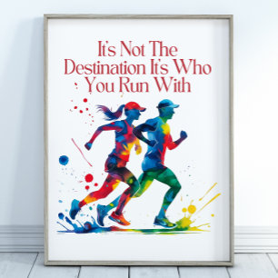 Running Motivation Poster, ideaal cadeau voor hard Poster