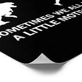 Running Motivation Raptor Chase Funny Dinosaur Poster (Hoek)