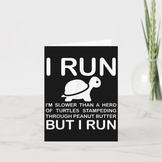 Running Motivation Turtle  Kaart (Voorkant)