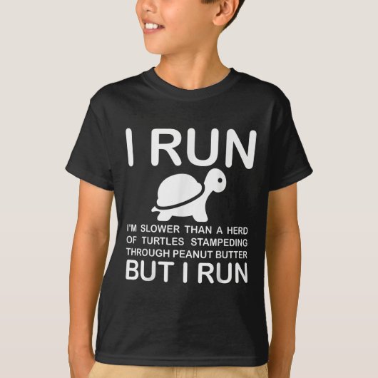 Running Motivation Turtle T-shirt (Voorkant)