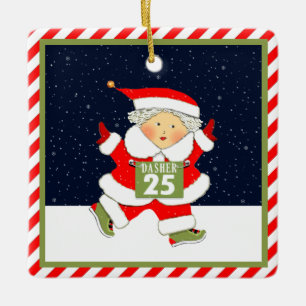 Running Mrs Runner Keramisch Ornament