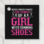 Running - Never underestimate champion Bedankjes Labels (Voorkant)