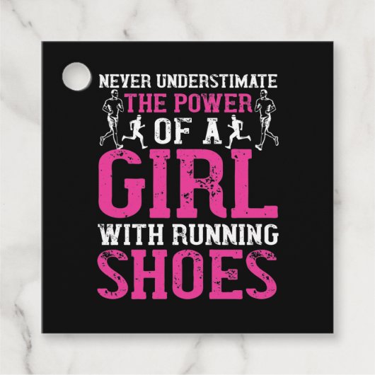 Running - Never underestimate champion Bedankjes Labels (Voorkant)