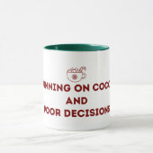 Running on Cocoa and Poor Decisions Christmas Mug Mok (Midden)