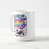 Running on Coffee & Chaos Koffiemok (Voorkant links)