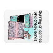 Running on Coffee en Credit Kaarten Magneet (Horizontaal)
