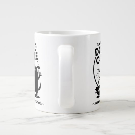 Running on Dogs and Coffee Extra Grote Beker (Achterkant)