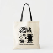 Running on Dogs and Coffee Tote Bag (Voorkant)