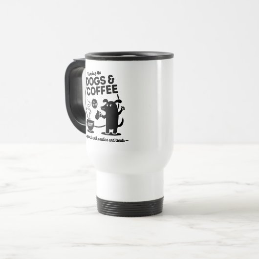 Running on Dogs and Coffee Travel Mug Reisbeker (Voorkant links)