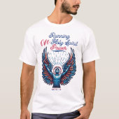 Running on Holy Spirit Power- Handelingen 1:8 T-shirt (Voorkant)