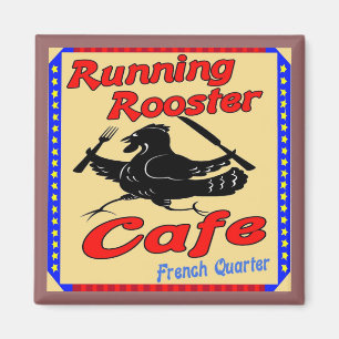 Running Rooster Cafe S Magneet