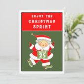 Running Runner Kerst Kaarten (Staand voorkant)