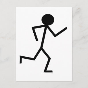 Running Stickman Briefkaart