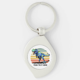Running T-Rex Metal Sleutelhanger