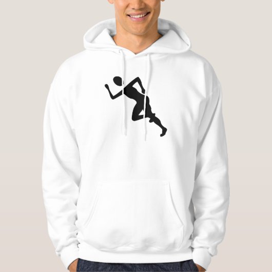 Running - Zwart Hoodie (Voorkant)