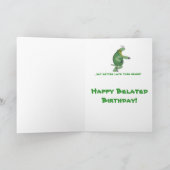 RunningTurtle Be-Lated Verjaardag Kaart (Binnen)