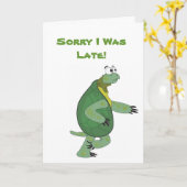 RunningTurtle Be-Lated Verjaardag Kaart (Gele Bloem)