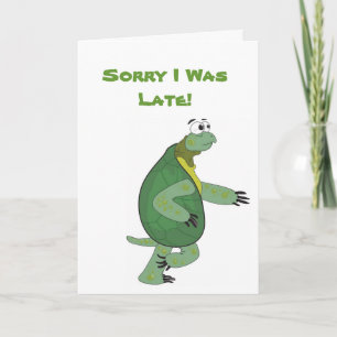 RunningTurtle Be-Lated Verjaardag Kaart