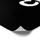 Runny Cheese Funny Food Pun Dark BG Poster (Hoek)