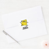 Runny Cheese Funny Food Pun Ronde Sticker (Envelop)