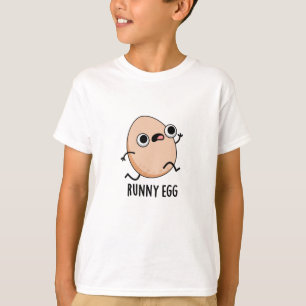 Runny Egg Funny Running Egg Pun T-shirt