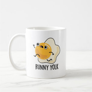 Runny Yolk Funny Food Egg Pun Koffiemok