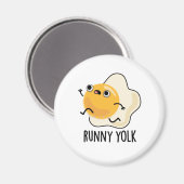 Runny Yolk Funny Food Egg Pun Magneet (Voorkant / Achterkant)
