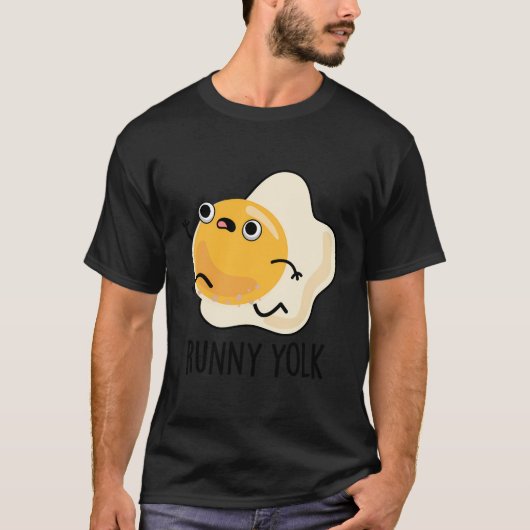 Runny Yolk Grappige Ei Pun T-shirt (Voorkant)