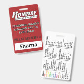 Runway Name Badge (Voor- en achterkant)