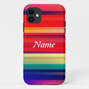 Runway Rainbow personaliseert naam of Initialen iPhone 11 Hoesje